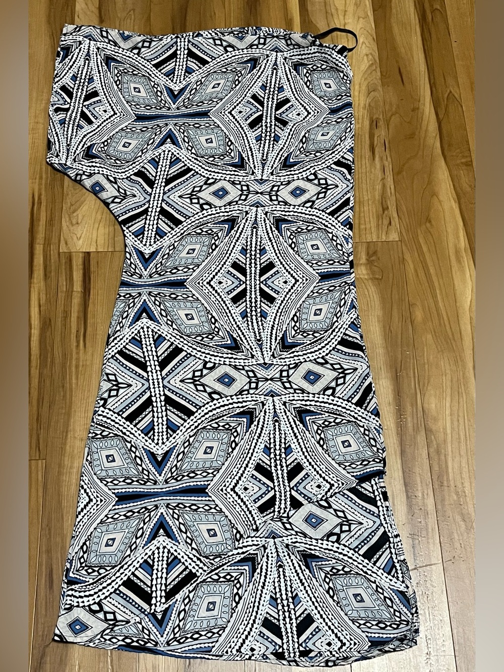 Mossimo Geometric Print Open Front Kimono Cardigan High-Low S/M Boho - Picture 6 of 11